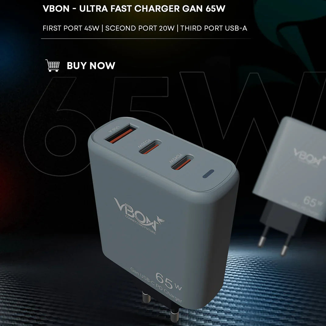 Vbon - 65W Charger (GAN Technology)